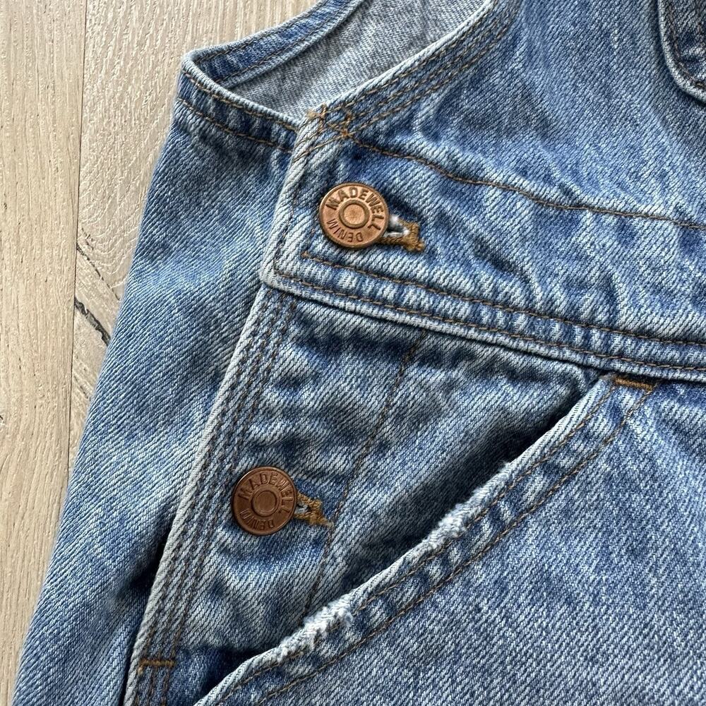 Madewell Womens Aldott Wash Denim Oversized Carpenter Overalls - Picture 9 of 16